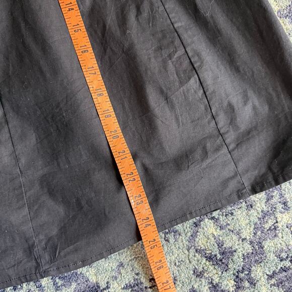 Seven Wonders Cotton Strapless Black Cocktail Dress Ruffled Top Preppy Summer - Picture 7 of 9